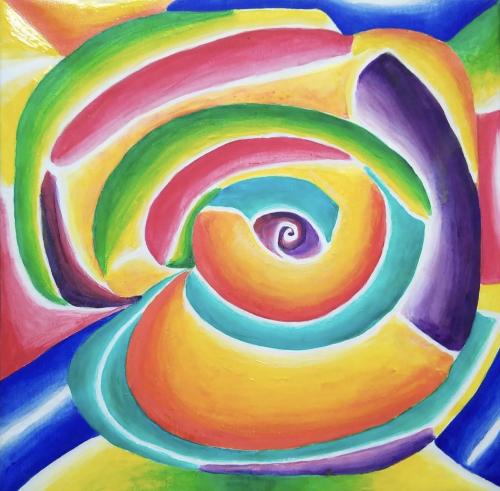 Rossi-Arduino- - 431 - Curve - 45x45-cm - Tela-in-acrilico