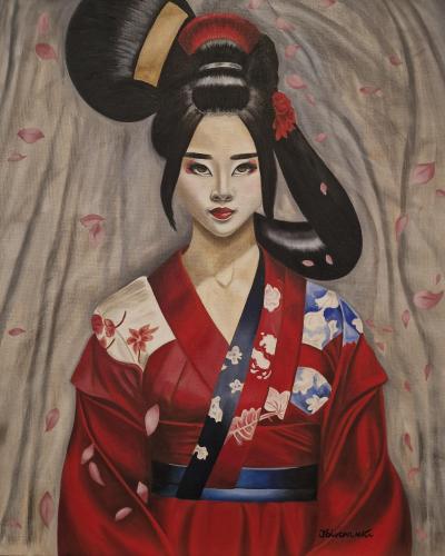 Toivonlahti-Katja- - 032 - Sakura - 50x61-cm - Oil-on-canvas