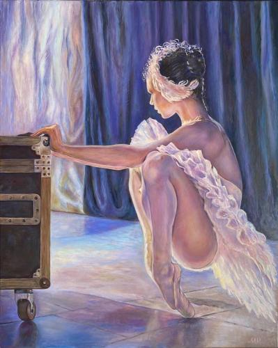 Vardiashvili-Madlena- - 310 - La-Bailarina-o-Instrumento-de-La-Danza-Universal - 65x81-cm - Oleo-sobre-lienzo