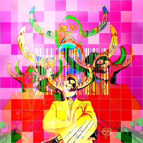 460_-Michel Martin-DRAMA ou la Tromperie-100x100 cm-_Art Digital ou PopDigitalArt