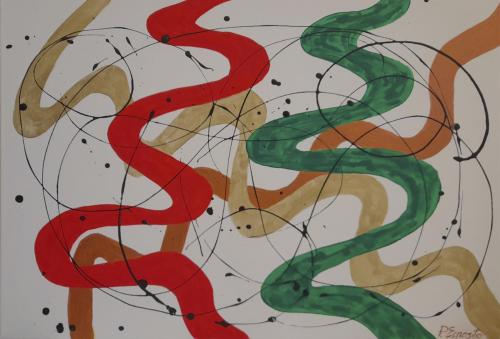 027 - Pina-Esposito- - Intrecci - 80x60-cm - Acrilico-tecnica-mista