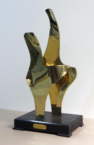 029 - George-Farrugia- - Unite - 28x59-cm - Wooden-base-and-two-brass-elements