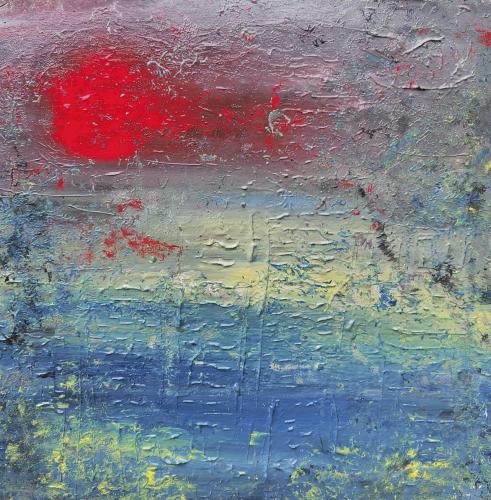 048 - Massimiliano-Marino- - Tempesta - 70x70-cm - Tecnica-mista-su-tela
