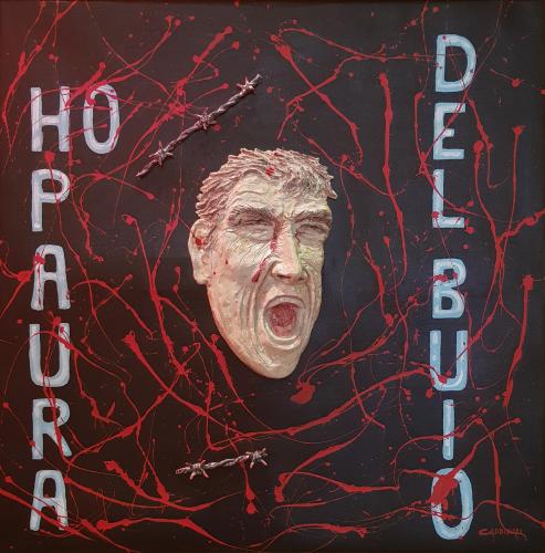 160 - Donato-Rocco-Cardinali-Rocco-Cardinali - Ho-paura-del-buio - 90x90-cm - Acrilico-su-tela-juta