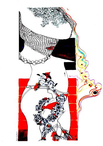 164 - Donatina-Carlucci-Dony-Carlucci - Chic - 30x40-cm - Tecnica-mista-su-cartoncino