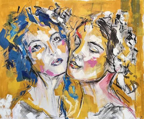 174 - Stefania-Catenacci-Cate - Le-fate-ignoranti - 120x100-cm - Olio-e-acrilico-su-tela