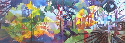 228 - Laurence-De-Marliave-Marliave - Tetralogie - 200x70-cm - Huile-sur-toile