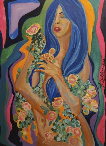241 - Rosa-Del-Forno- - Giorgina - 50x70-cm - Acrilico-su-tela