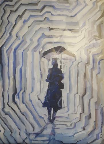 263 - Pedro-Donascimento- - The-endless-way-of-soul - 30x48-cm - Olio-su-carta