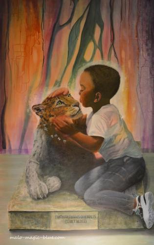 443 - Mario-Lorenz-MaLo-Magic-Blue - Healing-touch-of-L.O.V.E - 100x160-cm - Acrylic-Mixed-Media-On-Canvas