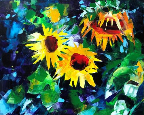 580 - Karin-Praxmarer- - Flowers-of-sun - 50x40-cm - Acrilico-su-tela
