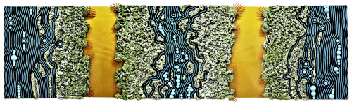 591 - Pietro-Domenico-Racchi-Piero - Natura-e-artificio - 360x100-cm - Polimaterica