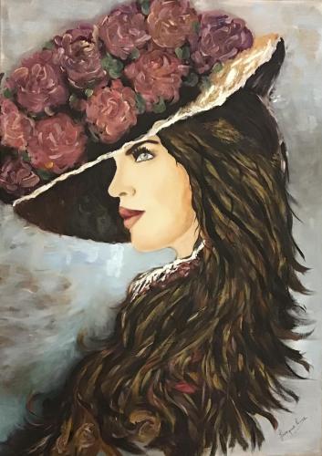 596 - Jacqueline-Rancon-Jacqueline - Madame - 50x70-cm - Acrylique-sur-toile