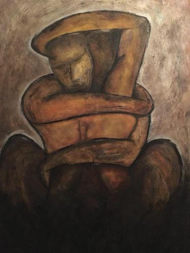670 - Diana-Sperduti- - Labbraccio - 70x100-cm - Acrilico-su-tela