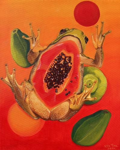 703 - Silvia-Torre- - Papaya - 40x50-cm - Acrilici