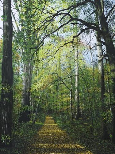 749 - Leo-Windeln- - Autumn-forest - 30x40-cm - Oleo-sobre-lienzo