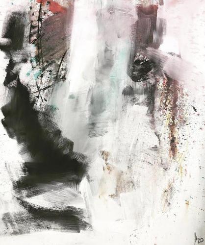 751 - Anne-Winkler- - Untitled - 70x100-cm - Acylic-coalmarker-ink-on-canvas