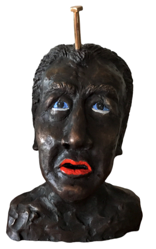 098 - Christian-Bader- - Trop-reflechir - 24x35-cm - Bronze