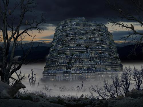 237 - Eric-De-Ville- - Matin-Brumeux-sur-Babel - 170x130-cm - Photo-recomposition-numerique