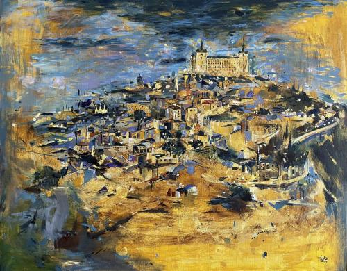 071 - Lika-Shkhvatsabaia-ARTBYLIKA - Toledo - 85x70-cm - Mixed-media-canvas