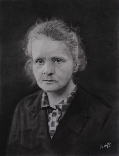 123 - Aurore-Berenguer-Ʃnuo - Marie-Curie - 50x65-cm - Graphite