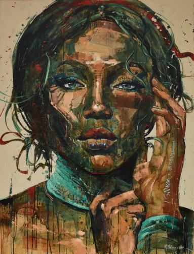 484 - Marcin-Mikolajczak- - Beauty-of-soul - 100x130-cm - Mixed-technique-combined-with-oil-paint
