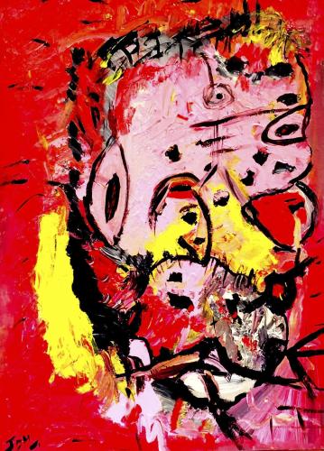506 - Jean-David-Mouveau- - The-Hunchback - 60x80-cm - Techniques-mixtes